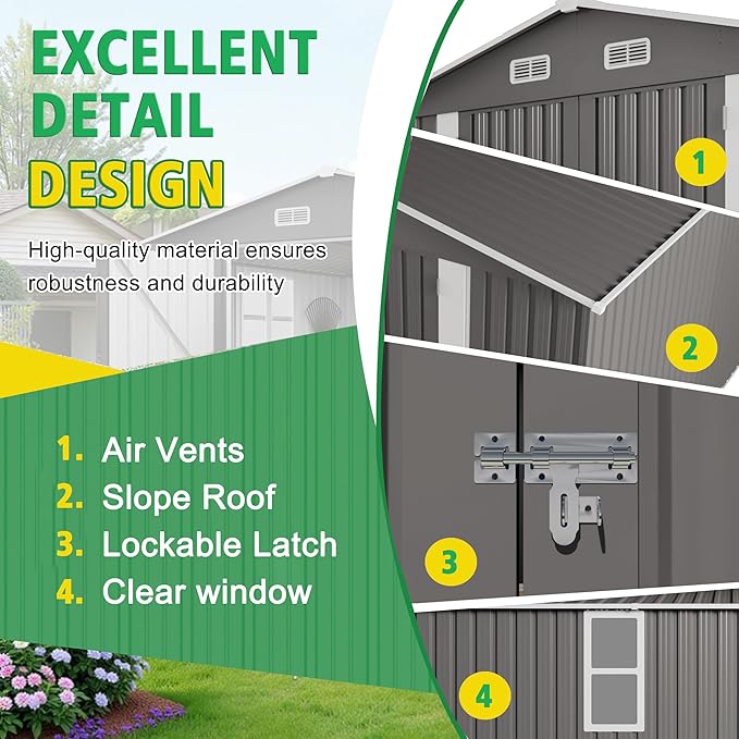 10x12 FT Outdoor Storage Shed