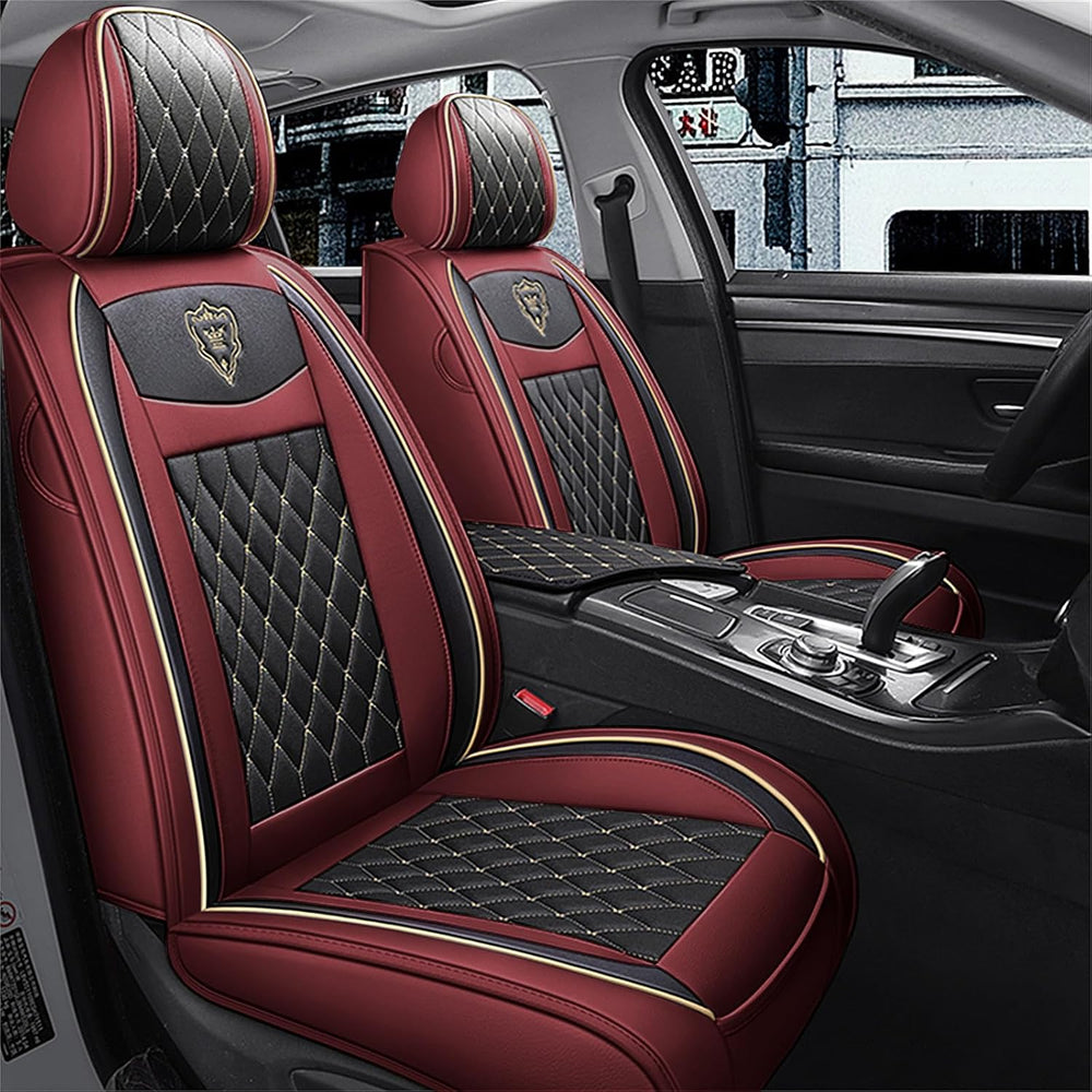 SanQing Car Seat Covers Full Set,Universal PU Leather Auto Seat Protectors