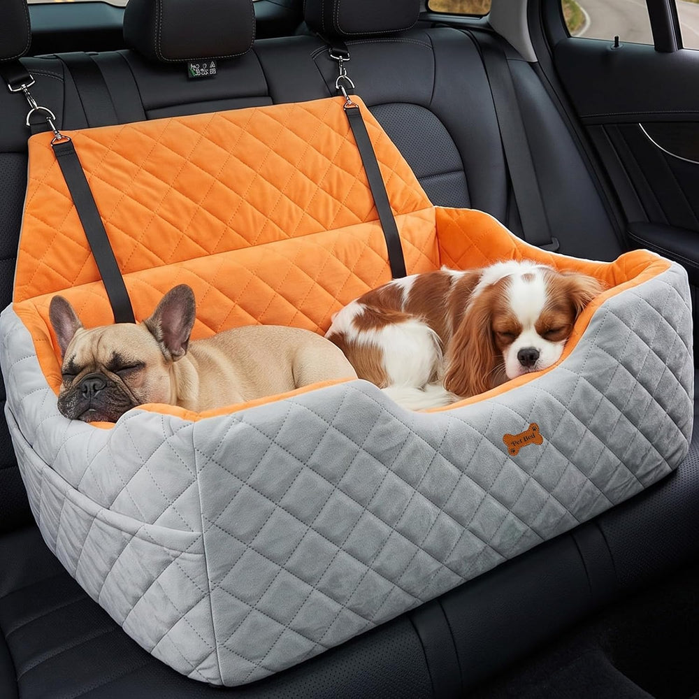 Dog Car Seat for Large Medium Dogs up to 55 lbs, Gray