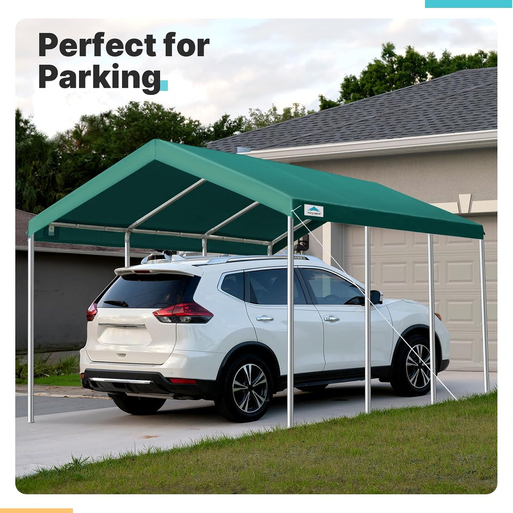 ADVANCE OUTDOOR 10x20 ft Heavy Duty Carport Potable Car Canopy Garage Party T...
