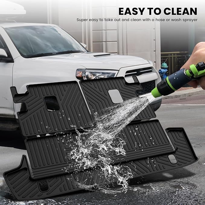 LASFIT Cargo & Backrest Mats for Toyota 4Runner 2013-2024, All Weather Cu...