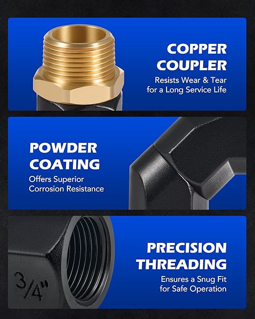 Orion Motor Tech 2pcs 3/4" NPT Fuel Hose Nozzle Swivel Kit