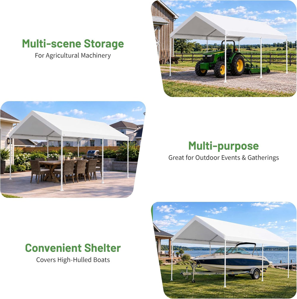 Caravan Canopy Domain Pro 150 10' x 15' Carport Shelter, White