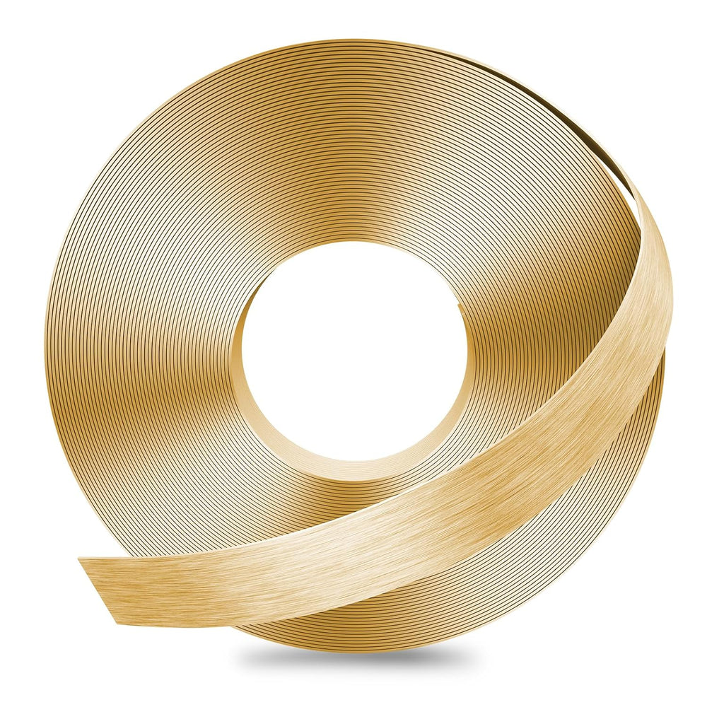 GSCIT Club Gold Edge Banding, 1 Inch x 50ft Aluminum Brushed Edge Banding PVC...