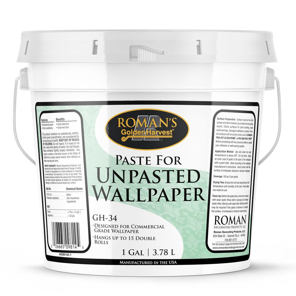 Roman Wheat-Based Wallpaper Paste Adhesive for Delicate Materials, Superior W...