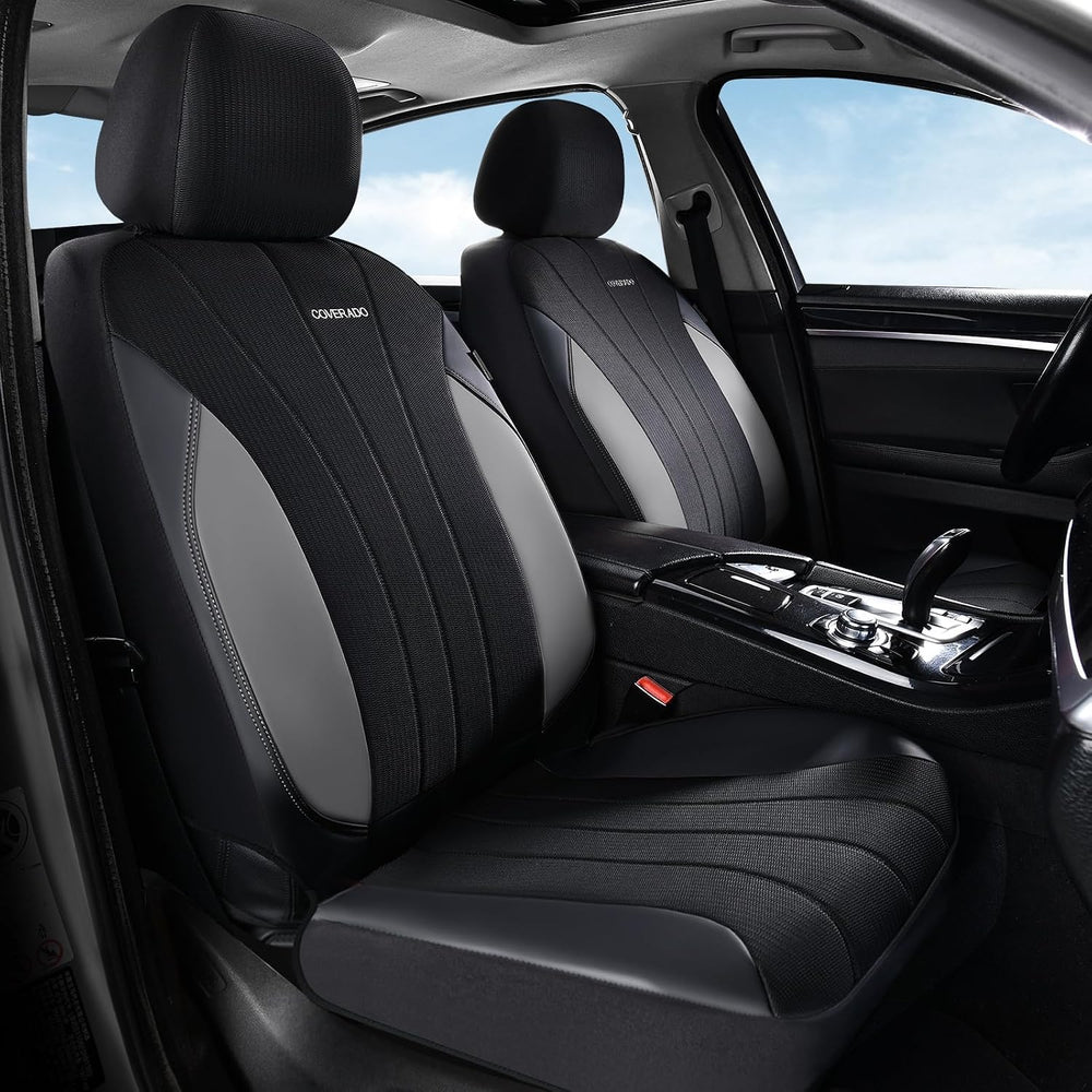 Coverado Automotive Seat Cover Full Set, Front and Rear Seat Covers, Waterpro...
