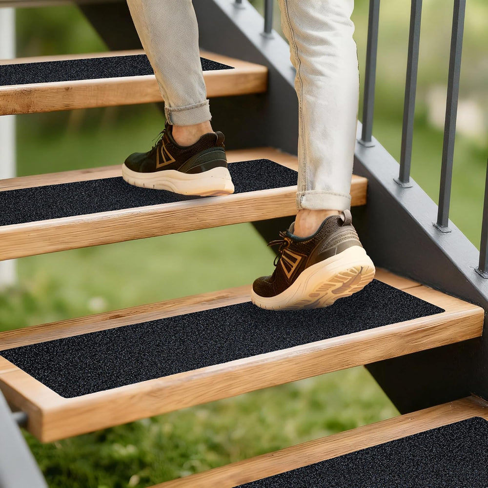 LifeGrip Anti Slip Stair Treads 8"x32" 10Pack Heavy-Duty Waterproof...