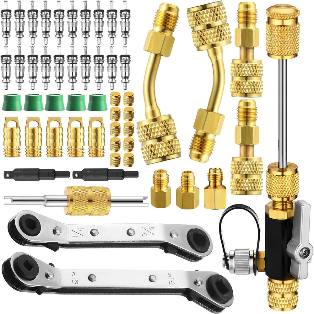 Tujoe MGAVCT Mega Flow Vacuum-Rated Valve Core Remover Installer Tool with Re...