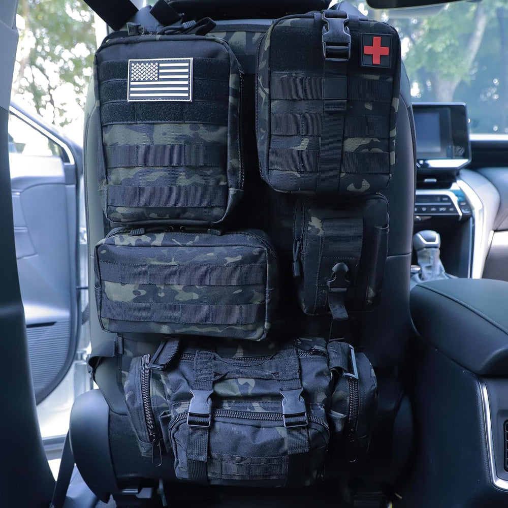 Universal Tactical Seat Back Organizer Vehicle Molle Panel Organizer Storage