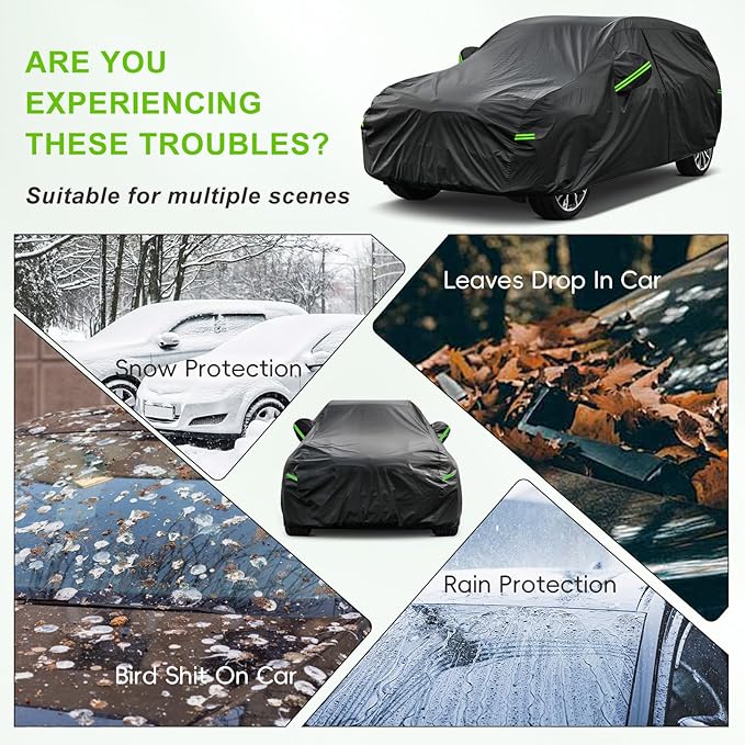 KouKou SUV Car Cover Waterproof All Weather, 7 Layers Outdoor Cover