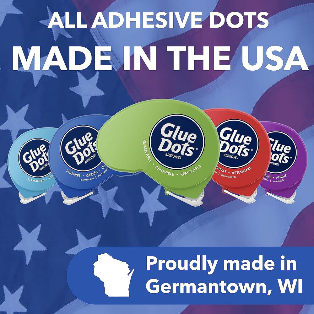 Glue Dots, Dispenser for everyday uses, 6-pack, 750 total dots, 3/8", .3...