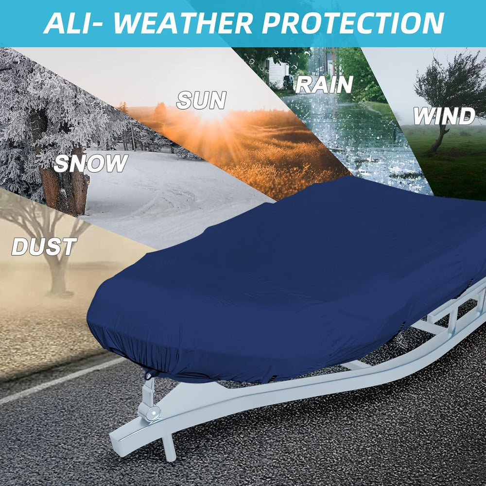 600D Marine Grade Fade and Tear Resistant Dinghy Cover, Navy Up to 9.5' L