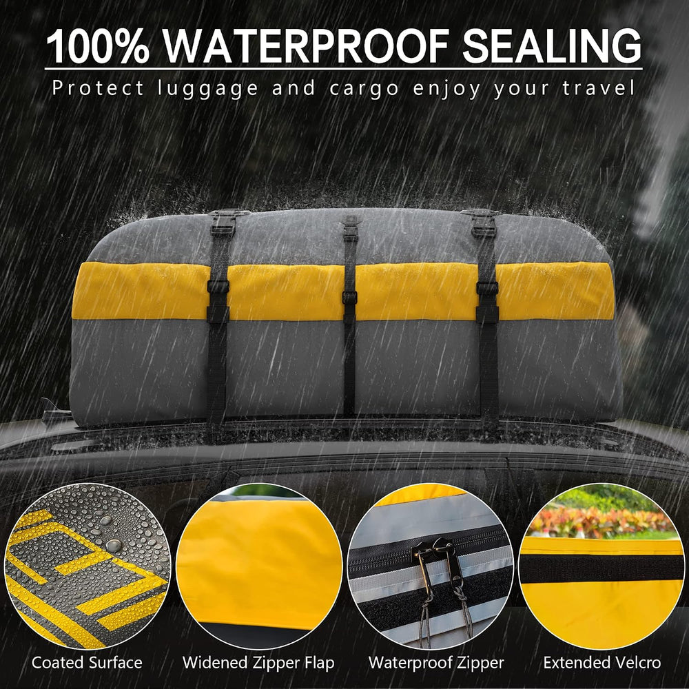 Car Roof Bag Rooftop Cargo Carrier, 21 Cubic Feet Waterproof Roof Luggage Car...