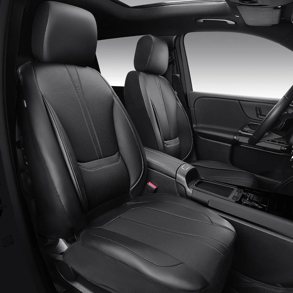 CAR PASS Nappa Leather Car Seat Covers, Water Resistant 3D Foam Faux Leather ...