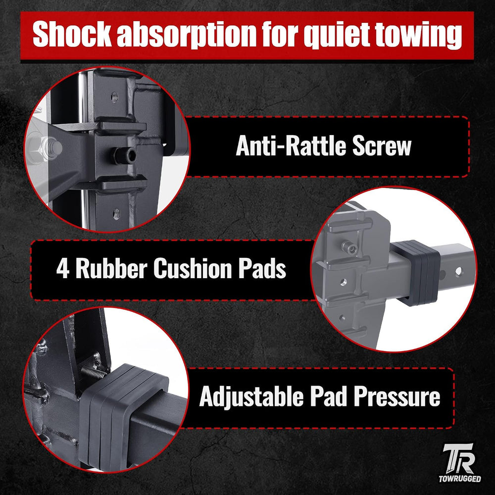 Adjustable Pintle Hitch Combination, 2" Receiver, 2-5/16" Ball