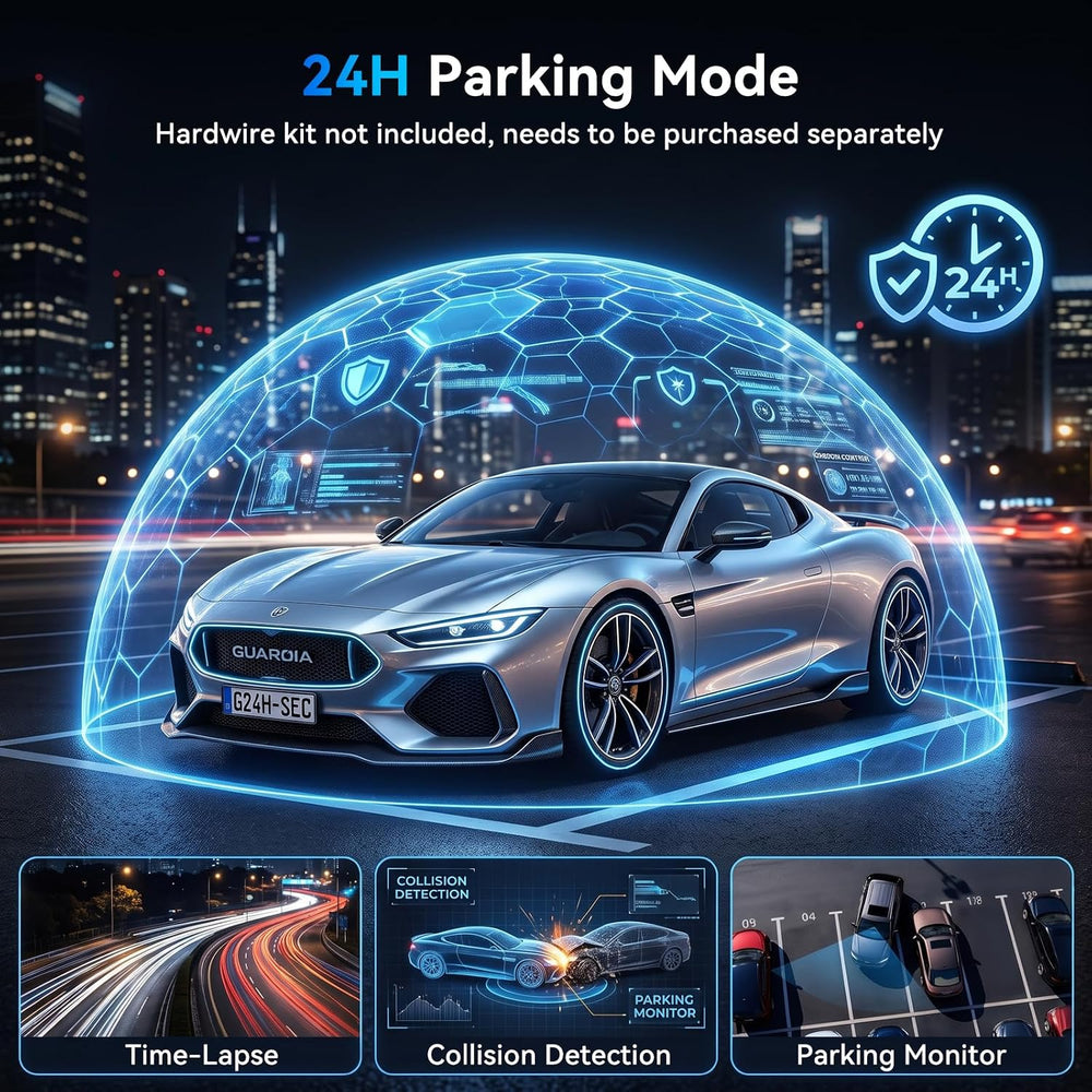 New 4 Channel Dash Cam 360ยฐ View -128GB Card Dash Camera for Cars