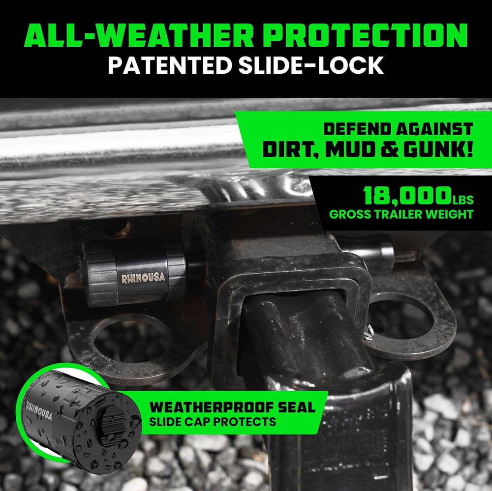 Rhino USA 2.5” Trailer Hitch Pin – Patented 5/8" Locking Receiver Pin fo...