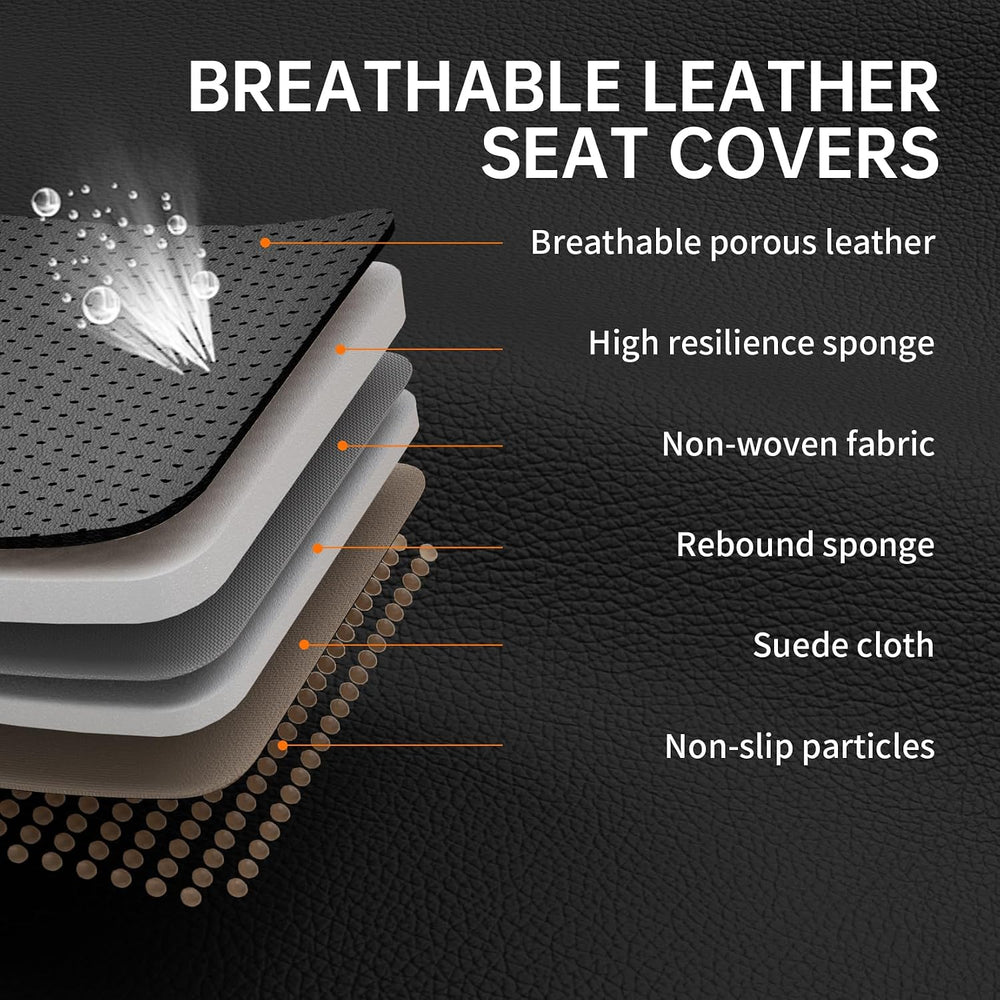 Black White Car Seat Covers Full Set Universal 5-Seater Full Wrap