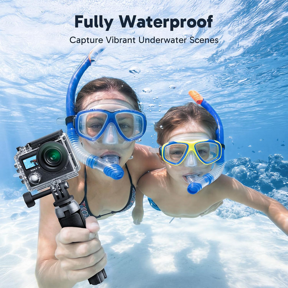 AKASO Brave 4 Action Camera 4K 30fps Ultra Hd Video 20MP Photo, EIS, WiFi, 5X...
