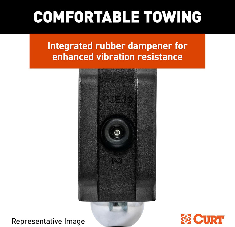 CURT 45937 HD Adjustable Hitch Ball Mount with Dual Ball, 2-1/2" Shank, ...