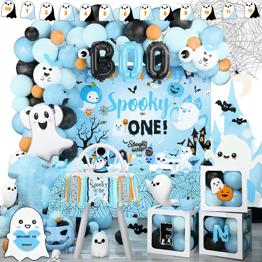 Halloween 1st Birthday Party Decorations,Spooky One Birthday Supplies Decor