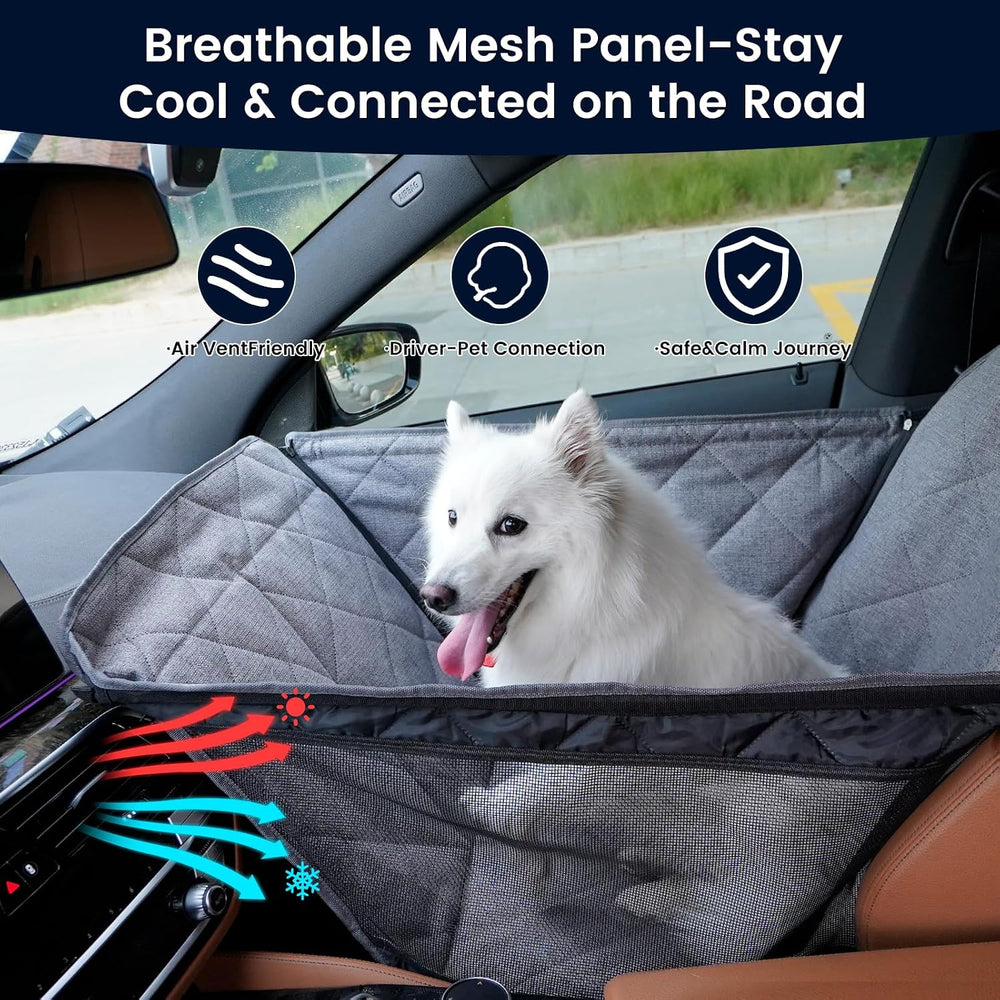 Front Seat Dog Car Seat for Small/Medium Dogs with Door Protection โ Full Cov...