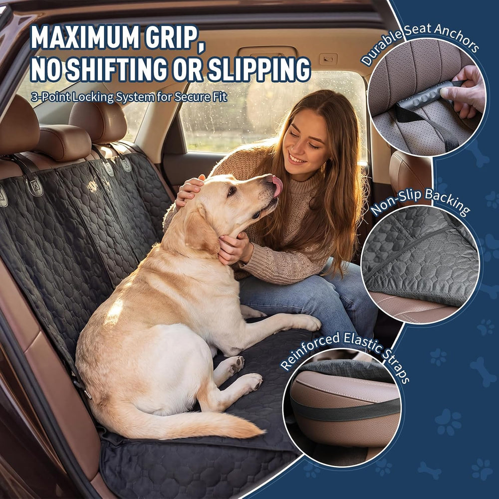 Dog Car Seat Cover for Back Seat - Waterproof Car Seat Protector