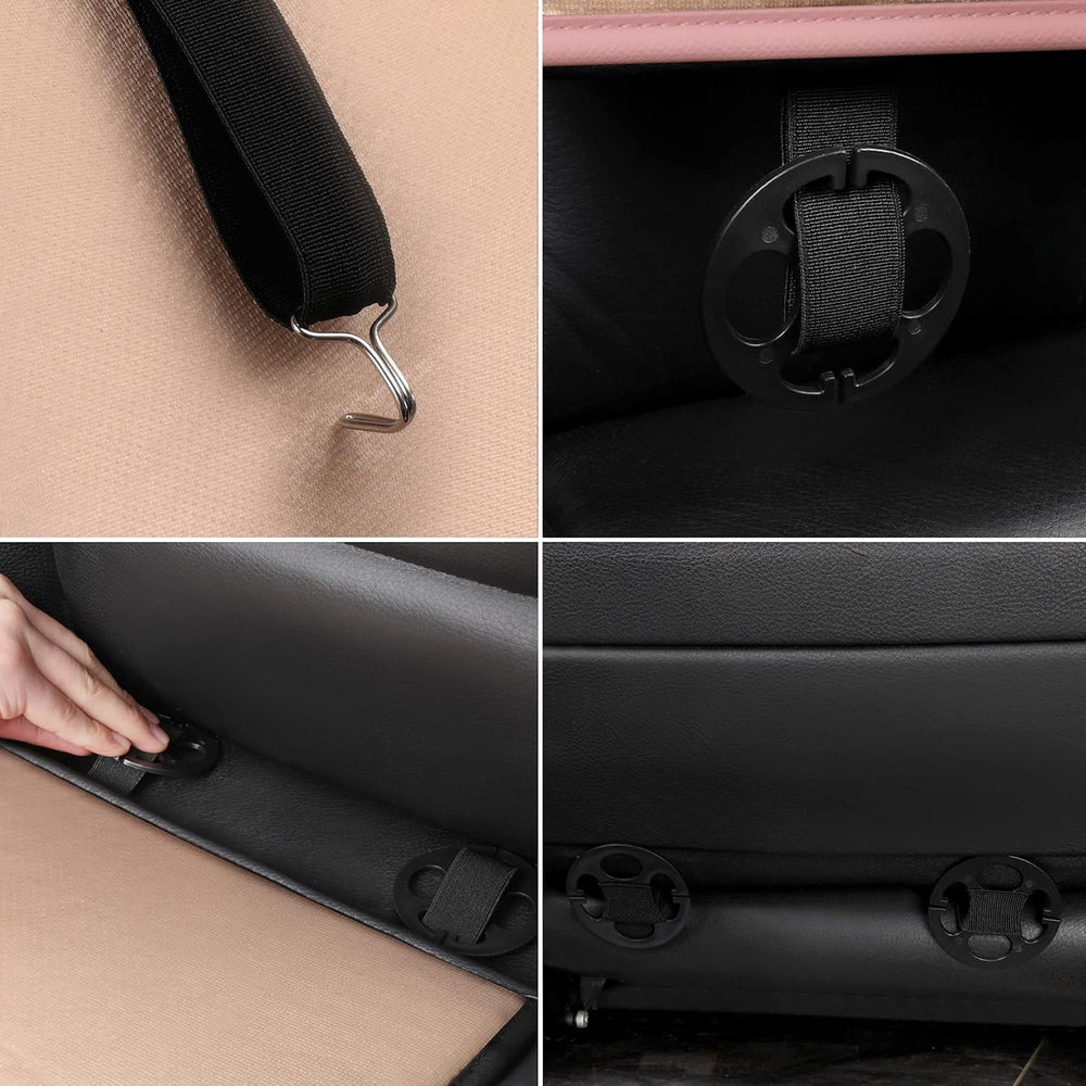 Universal Front Leather Car Seat Covers Pink 2 Pcs Luxury Seat Covers, Anti-S...
