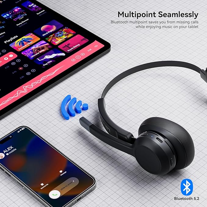 LEVN Trucker Headset, Trucker Bluetooth Headset