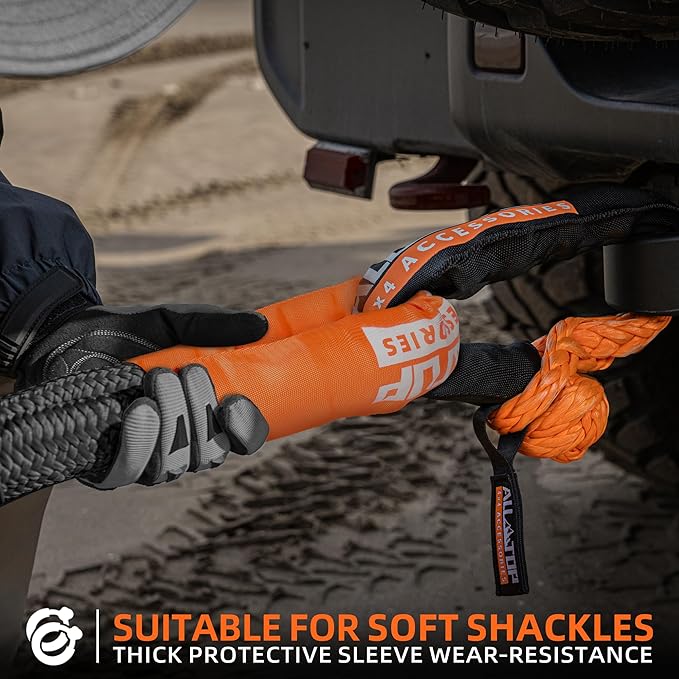 ALL-TOP Kinetic Recovery Rope Kit w/ 2 Soft Shackles, 1.5in x 30ft, Heavy Duty