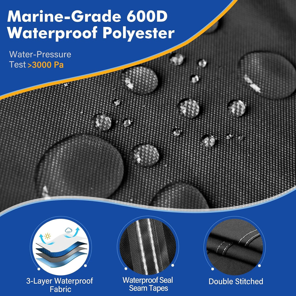 Pond Boat Cover for 8-10 ft Pond Prowler,Pelican Bass Raider,Black