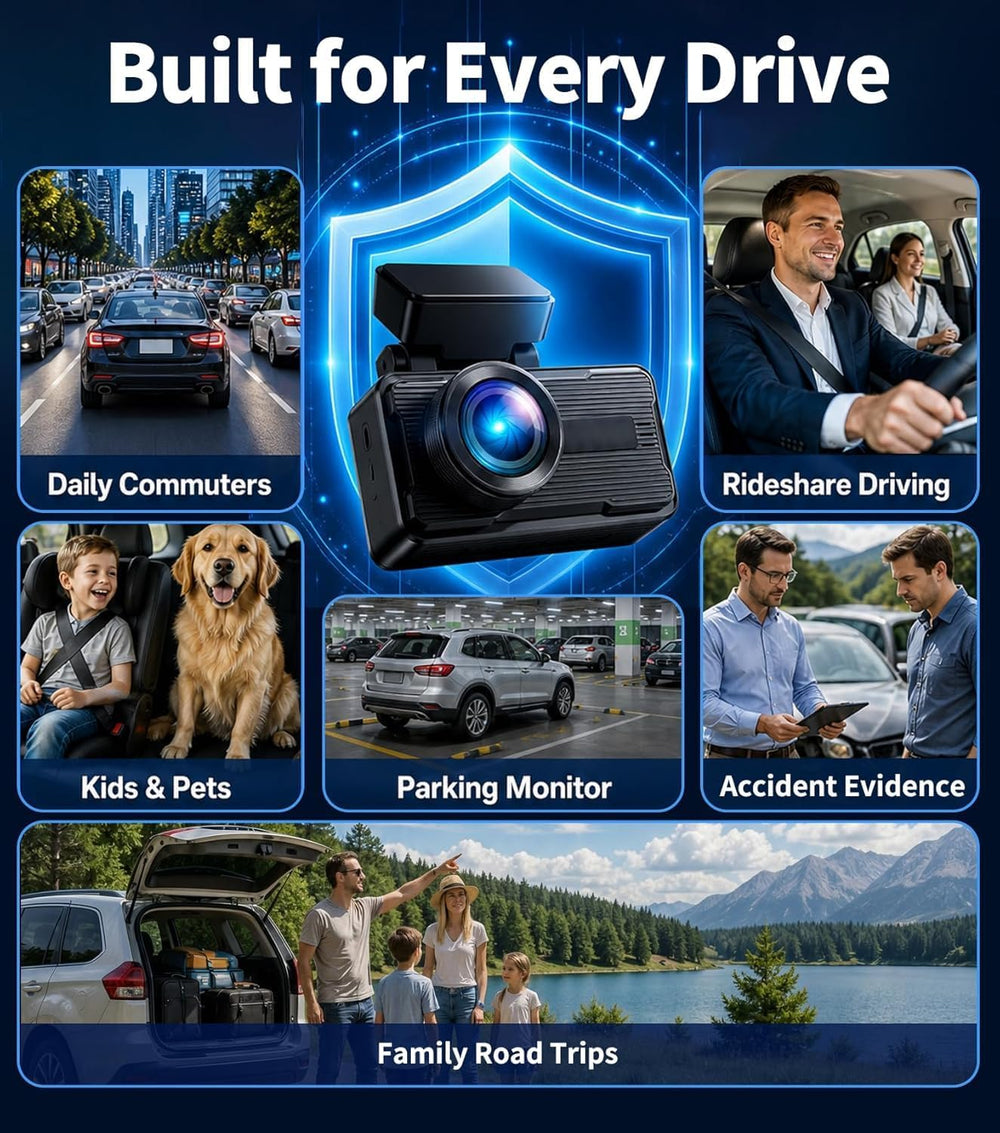 4K Dash Cam,5G WiFi Car Camera Built-in GPS,4K+1080P Dash Cam Front and Rear ...