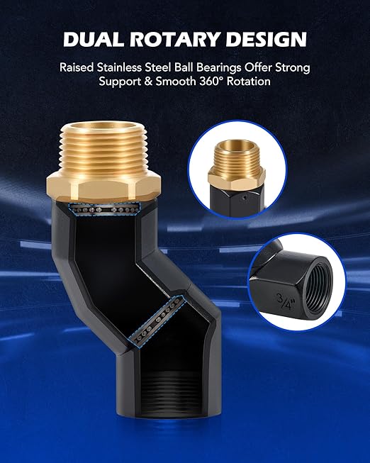 Orion Motor Tech 2pcs 3/4" NPT Fuel Hose Nozzle Swivel Kit