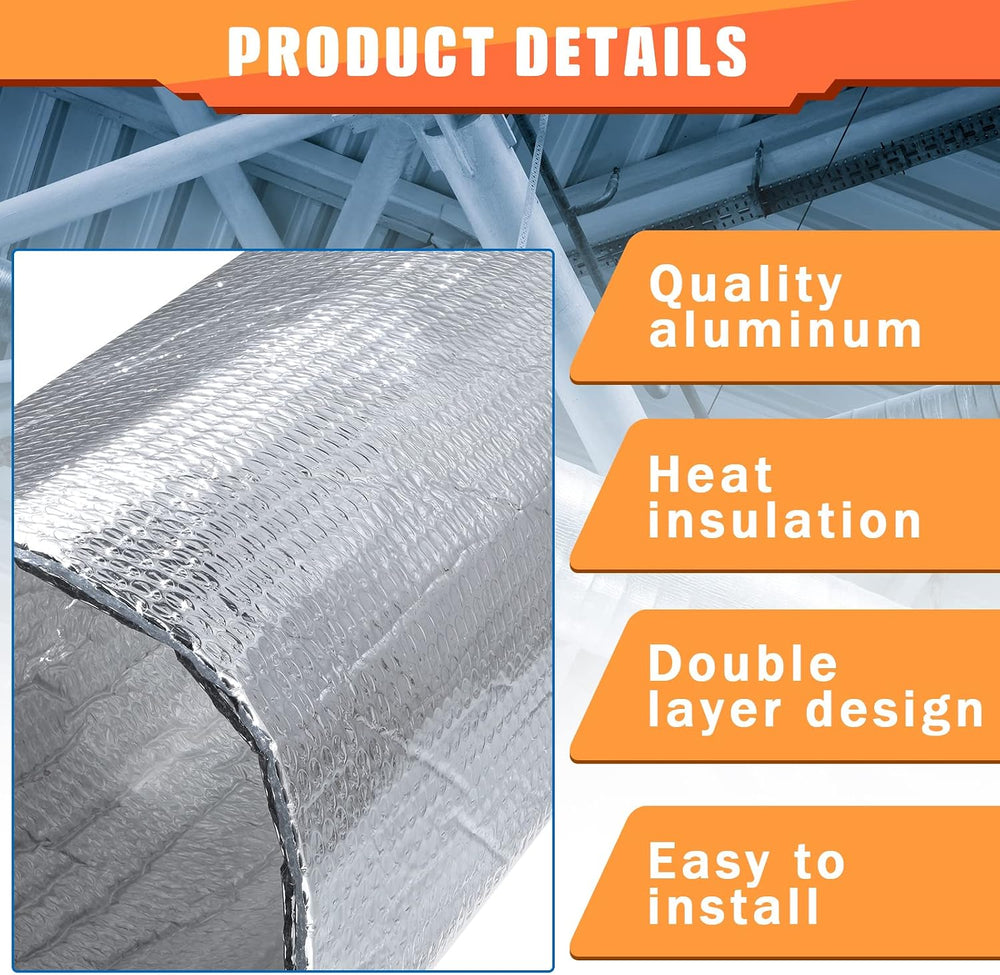 Gerrii 8 Pcs Garage Door Insulation Kit Double Bubble Insulation Panels Refle...