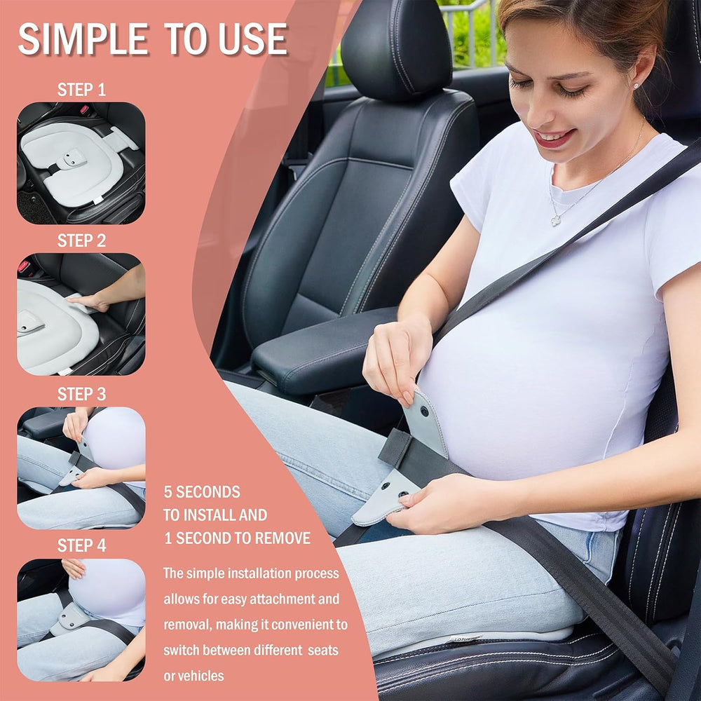Car Seat Cushion for Pregnancy, Integrated Abdominal Pad, Elastic Breathable ...