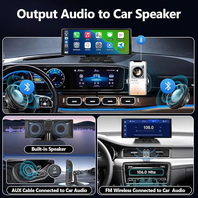 Portable Carplay Screen for Car 9.28" Carplay & Android Auto Car Tou...