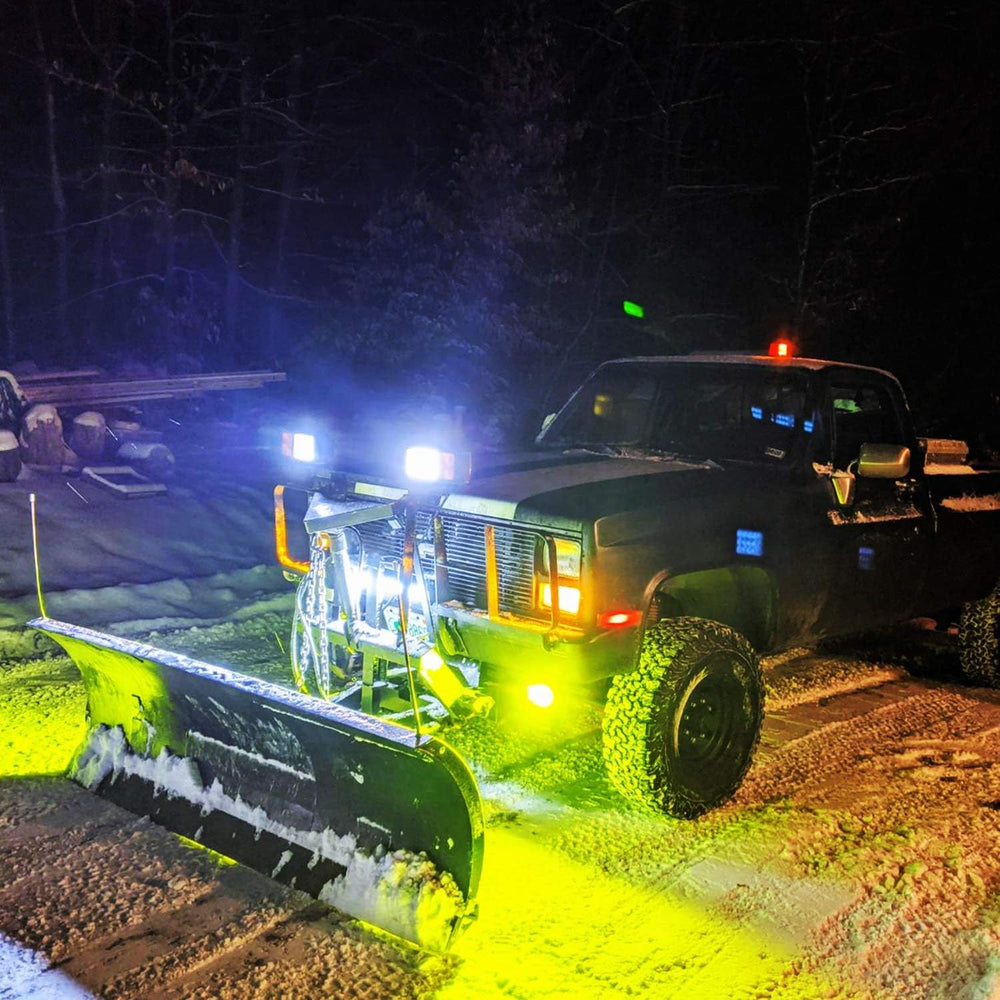 Nilight - ZH304 Led Light Bar 2PCS 5Inch 72W 10800Lumens Yellow Flood Beam Fo...