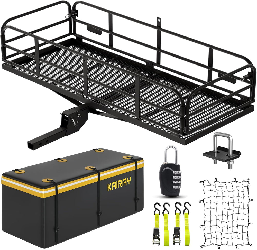 KAIRAY 500 Lbs Heavy Duty Hitch Mount Cargo Carrier 60"x24"x14.4&qu...