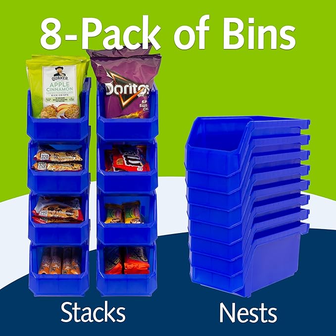 Plastic Containers for Organizing and Storage Bins for Closet, Garage or Pant...