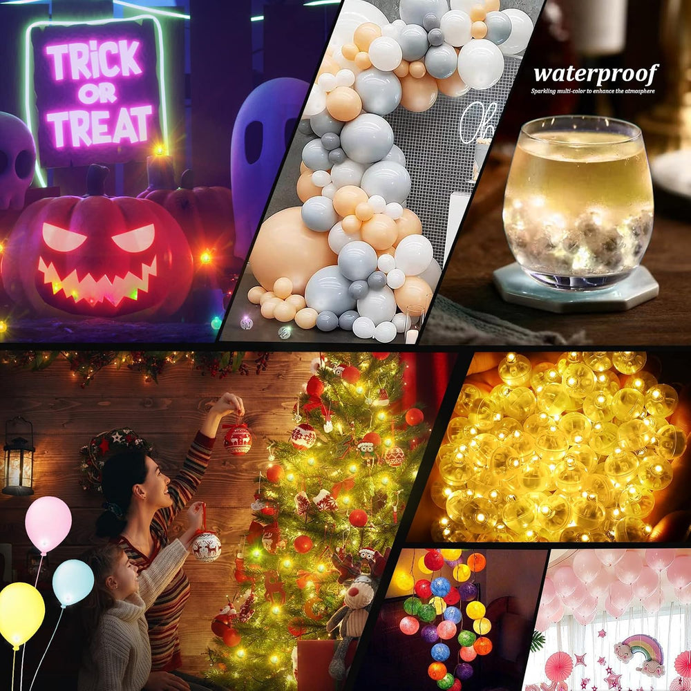 200pcs Warm White Balloon Lights, Round LED Mini Lights for Paper Lantern Bal...