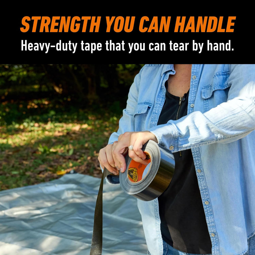 GORILLA Duct Tape, Black Tape, 1.88" x 35 yd (Pack of 6) - Heavy Duty an...