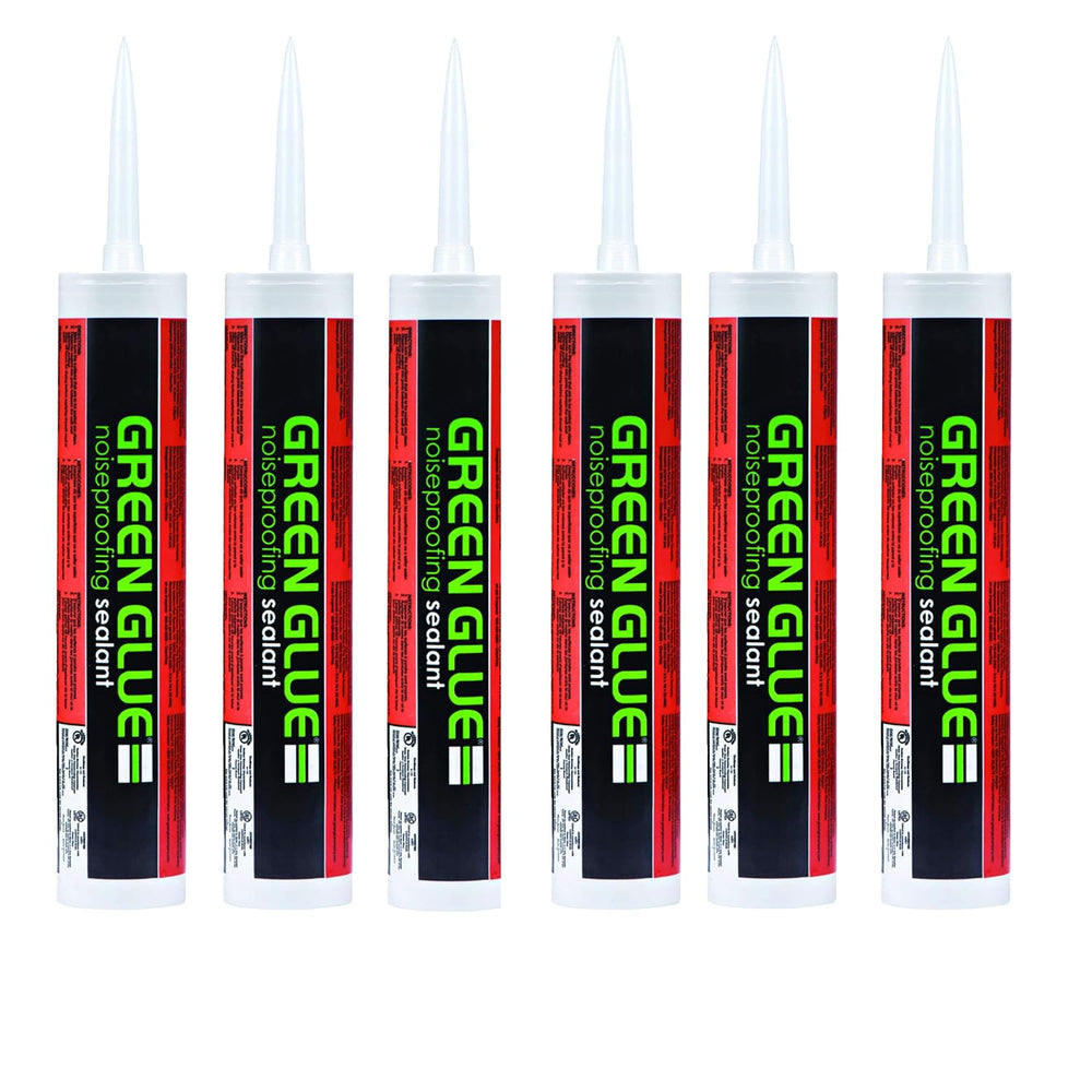 Green Glue Noiseproofing Sealant Caulk - Pack of 6 Tubes (28 oz Each) - with ...