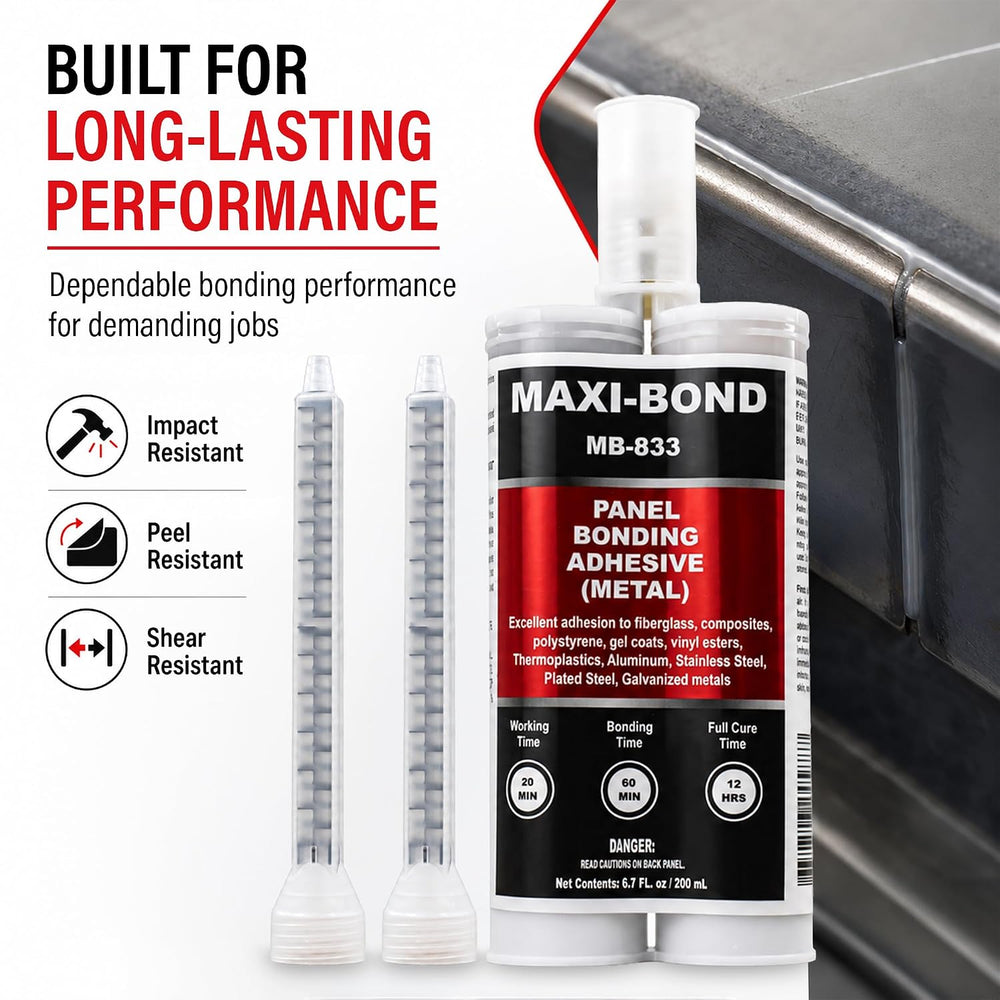 LAUCO Maxi-Bond Panel Bonding Adhesive MB-833 – Two-Part Methacrylate Epoxy A...