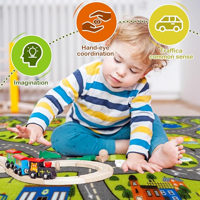 STARUIA Washable Kids Carpet Playmat Rug
