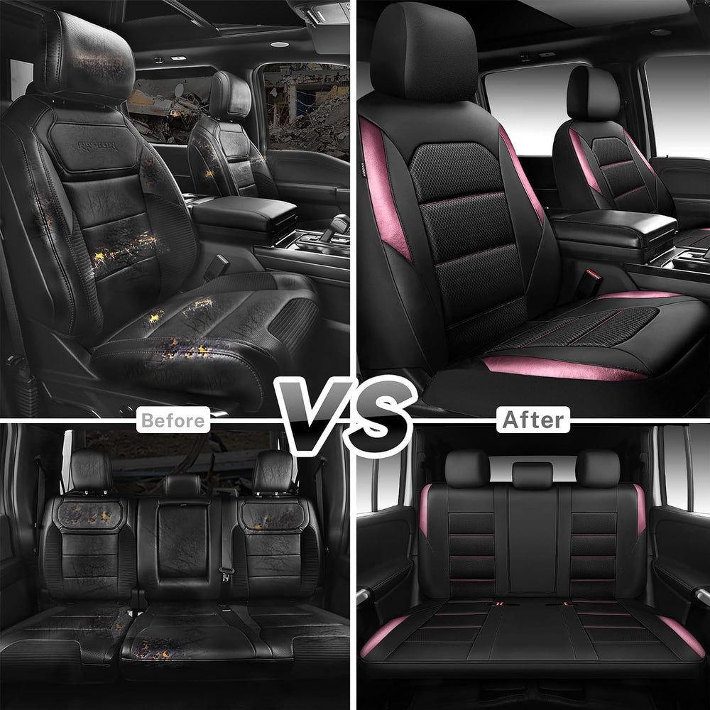 CAR PASS Memory 3D Foam Car Seat Covers Full Set, Breathable Mesh Thick Seat ...