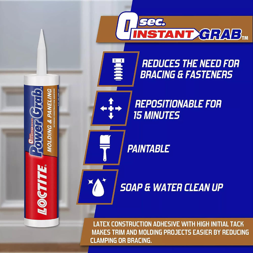 Loctite Power Grab Express Molding & Paneling Construction Adhesive, 9 fl...