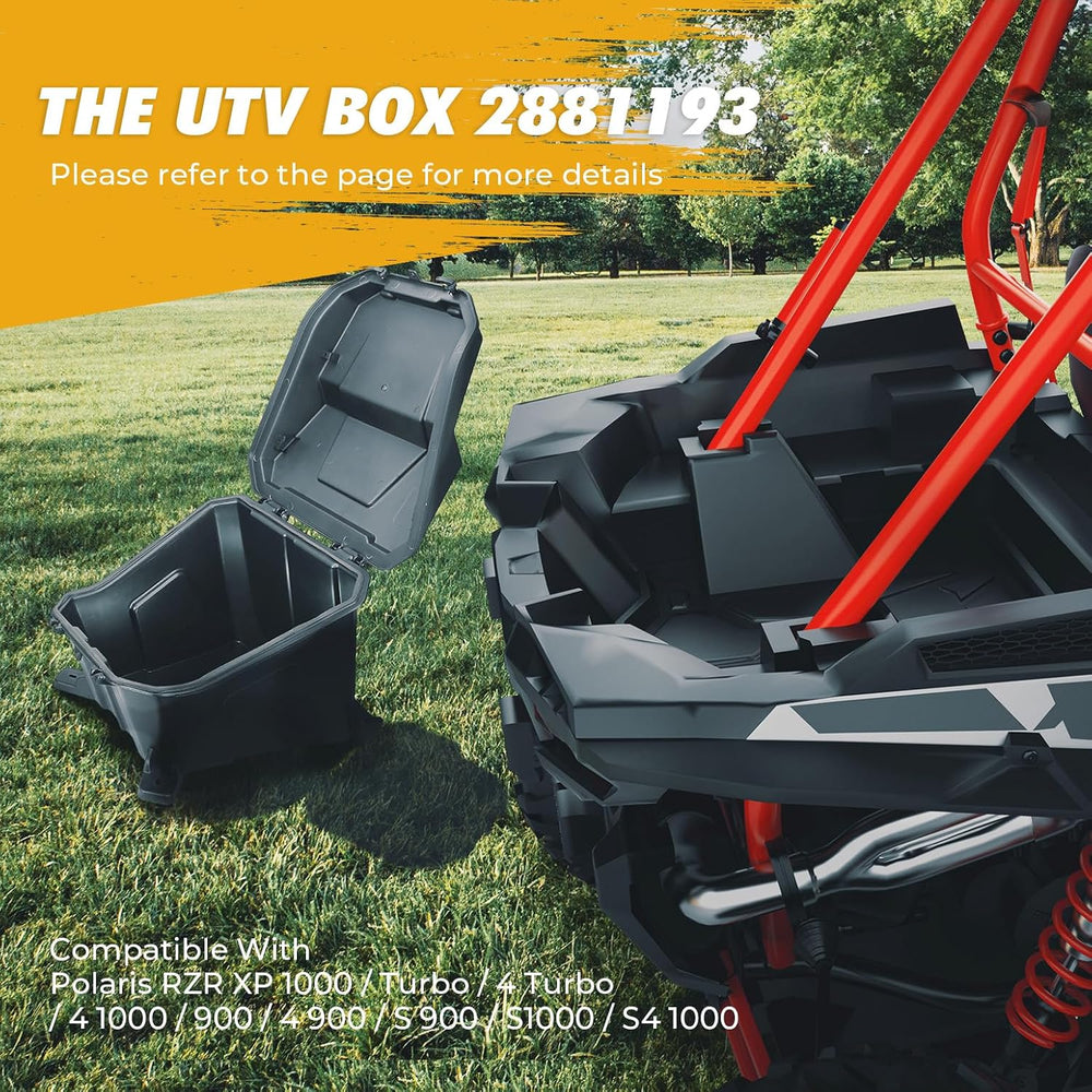 KEMIMOTO UTV Rear Cargo Box 69 QT Storage Box Compatible with Polaris RZR 900...