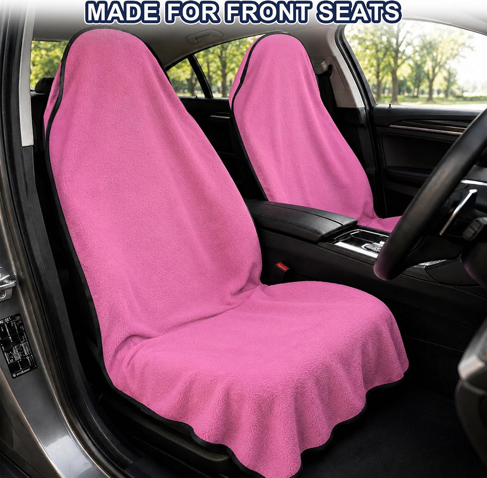 Car Seat Towel Cover 2 Pack for Front Seats, Sweat Absorbent Car Seat Protect...
