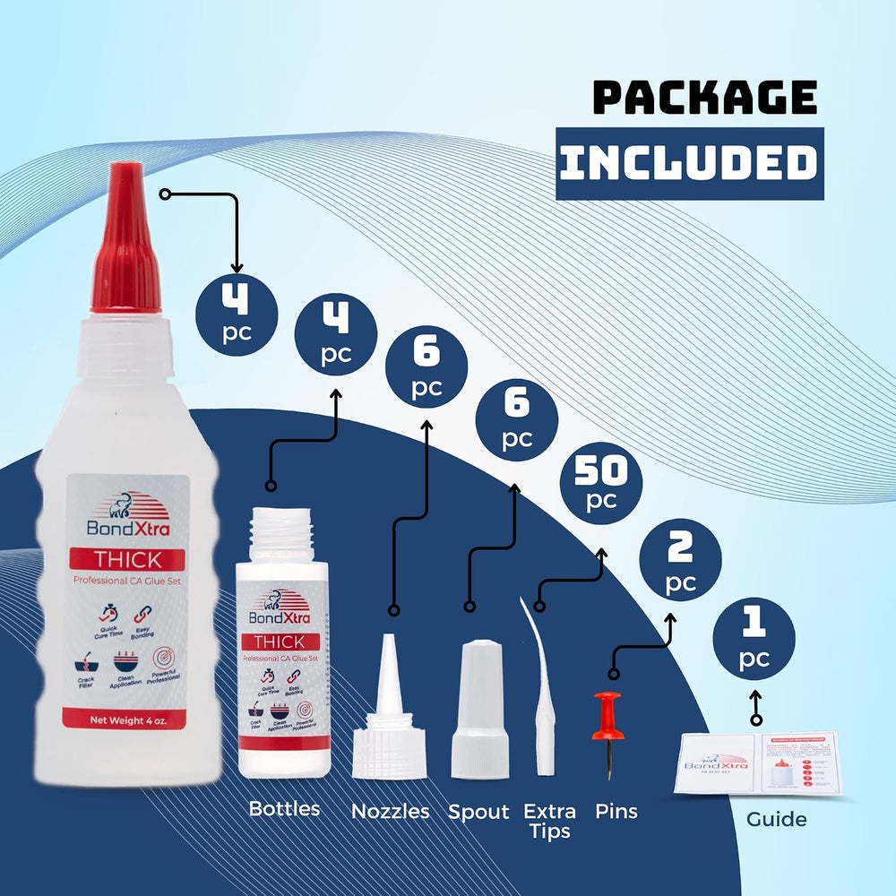 16 oz. Thick CA Glue for Woodworking, Premium Super Glue Kit for Wood Turning...