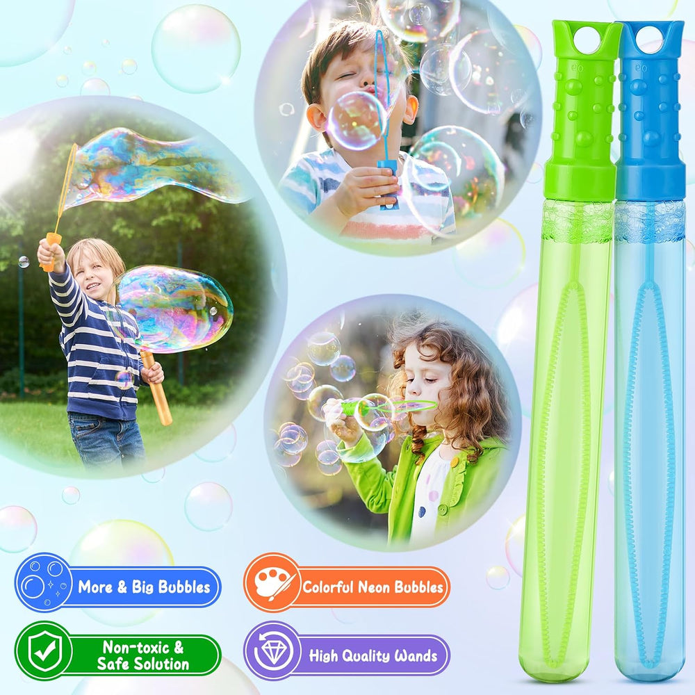 60 Pack Big Bubble Wands Bulk in 6 Colors,Ideal for Easter, Summer, Halloween...